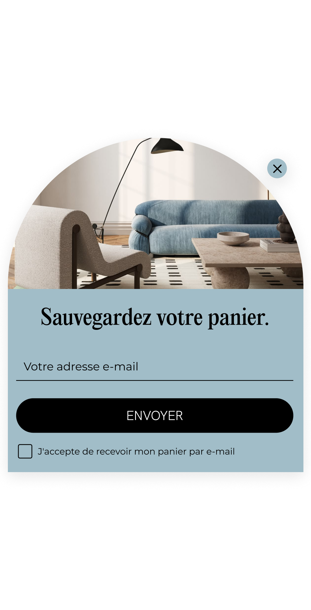 Pop-up intention de sortie